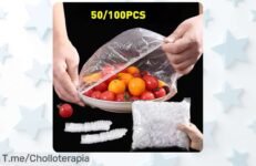 Descubre el super chollo de cubiertas elásticas reutilizables que mantienen tus alimentos frescos y sabrosos ¡Aprovecha esta oferta única antes de que se acabe!