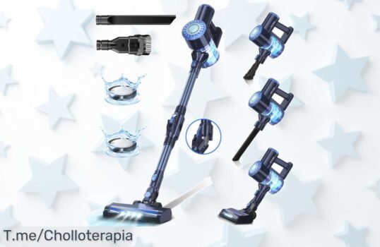 Descubre el super chollo de la aspiradora inalámbrica PrettyCare W400, ¡con varita flexible y potencia increíble! Aprovecha este ofertón y compra ahora antes de que se acabe