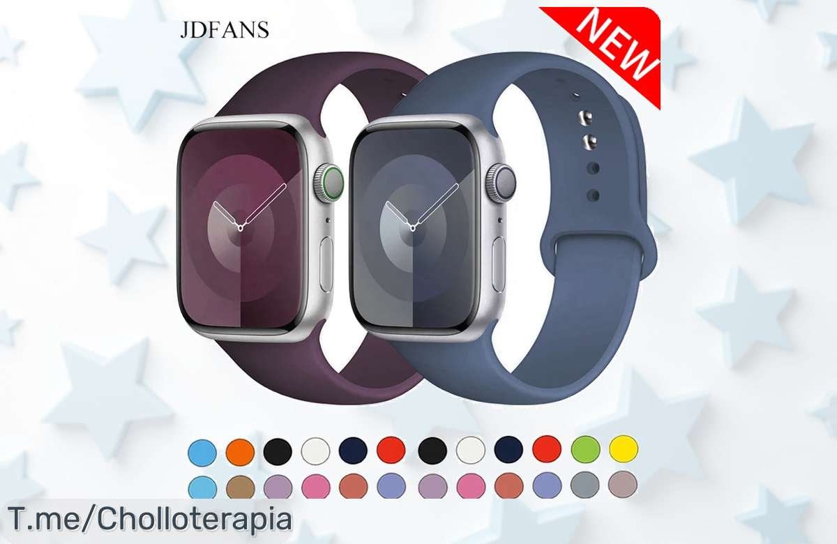 Descubre el super chollo de la correa de silicona para tu Apple Watch, ideal para cada aventura. ¡No te quedes sin la tuya, actúa ya antes de que se agote!