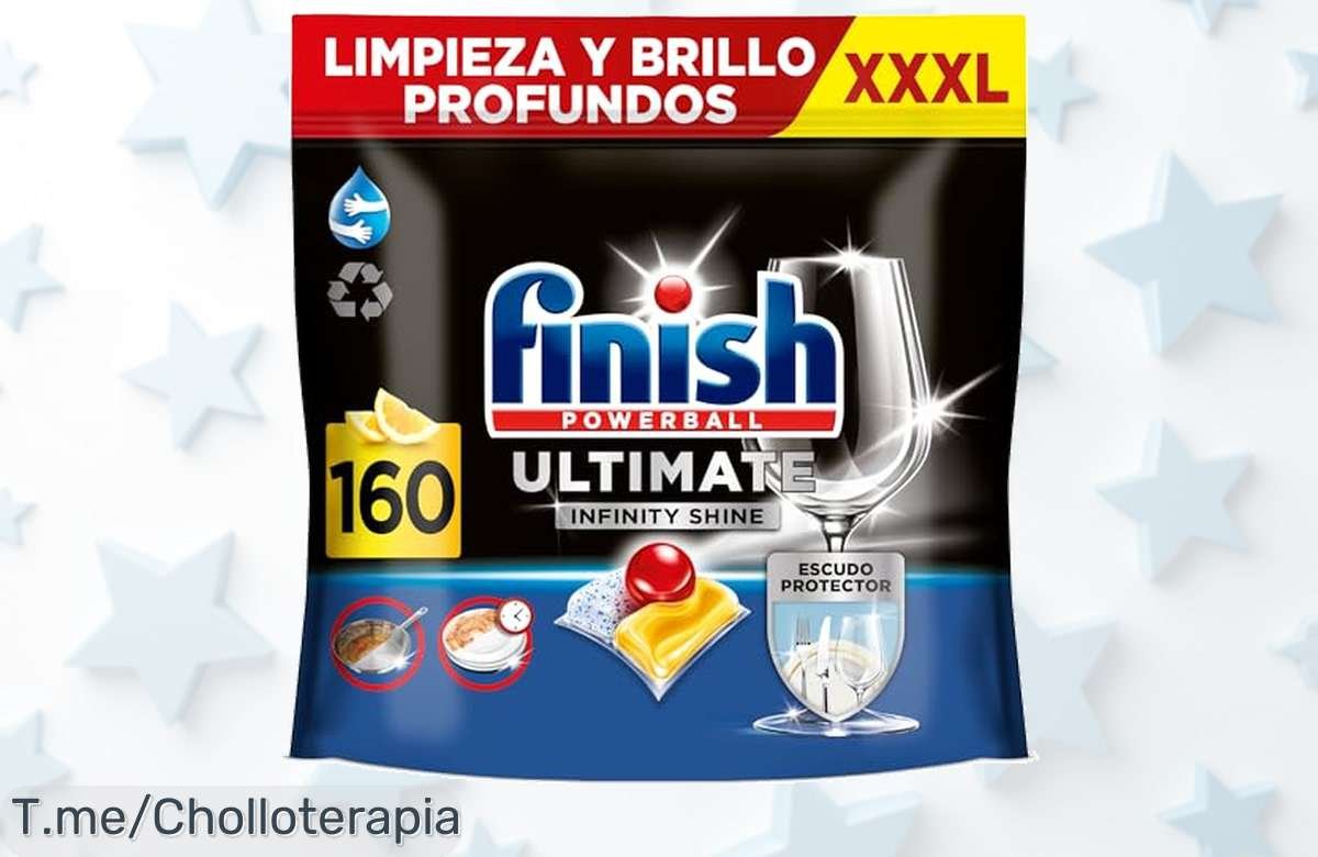 Descubre el super chollo de las pastillas Finish Powerball: brillo intenso y protección total para tu vajilla. ¡No te pierdas este ofertón, compra ahora antes que se acaben!