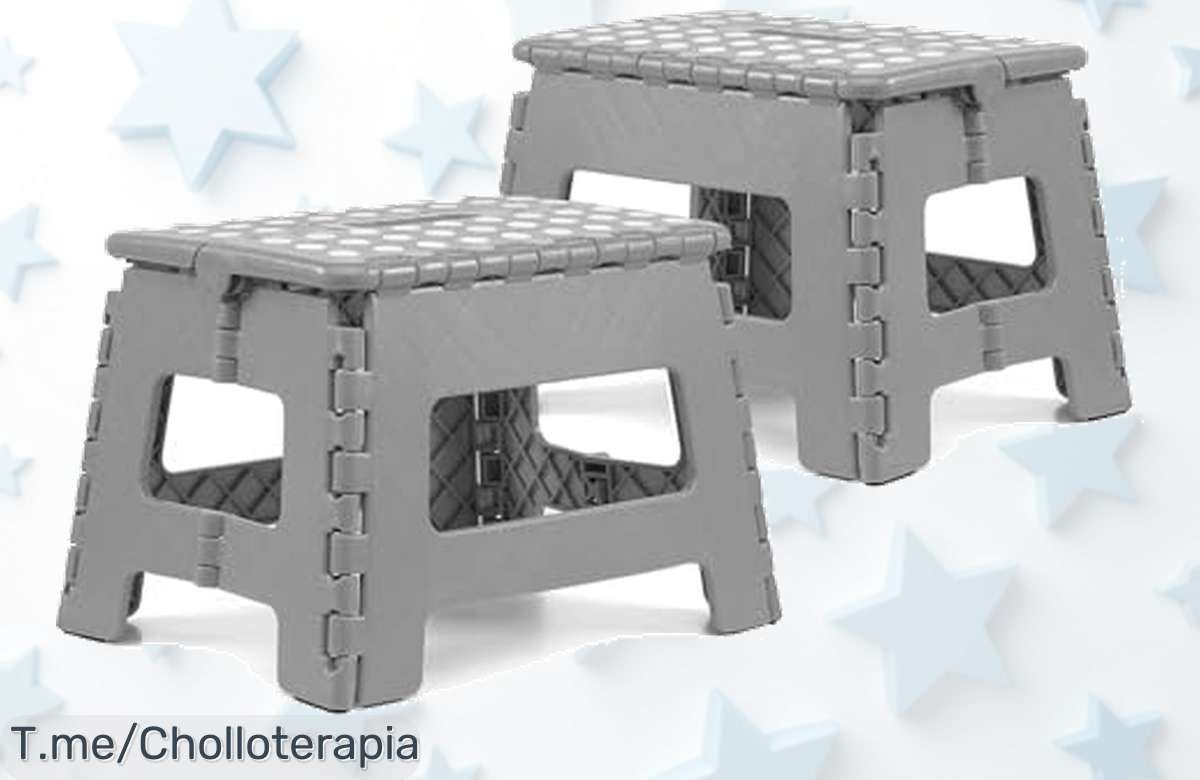 Descubre el super chollo de los taburetes plegables ¡son antideslizantes y multiusos! No te quedes sin ellos, compra ya antes de que se agoten en este ofertón limitado.
