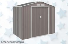 Descubre el super chollo de tu caseta de jardín metálica, organiza tus herramientas y embellece tu espacio exterior Aprovecha esta oferta única antes que se acabe