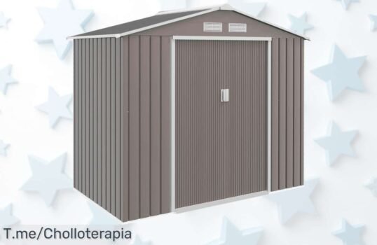 Descubre el super chollo de tu caseta de jardín metálica, organiza tus herramientas y embellece tu espacio exterior Aprovecha esta oferta única antes que se acabe