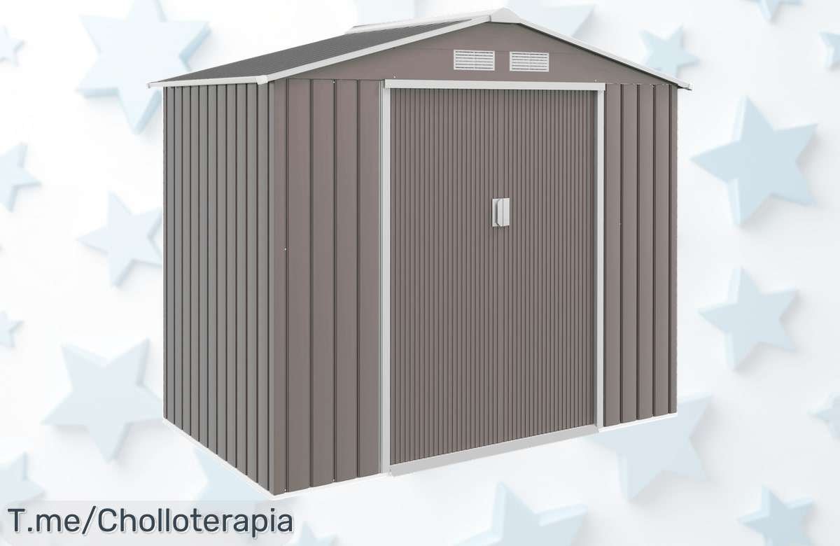 Descubre el super chollo de tu caseta de jardín metálica, organiza tus herramientas y embellece tu espacio exterior. Aprovecha esta oferta única antes que se acabe.