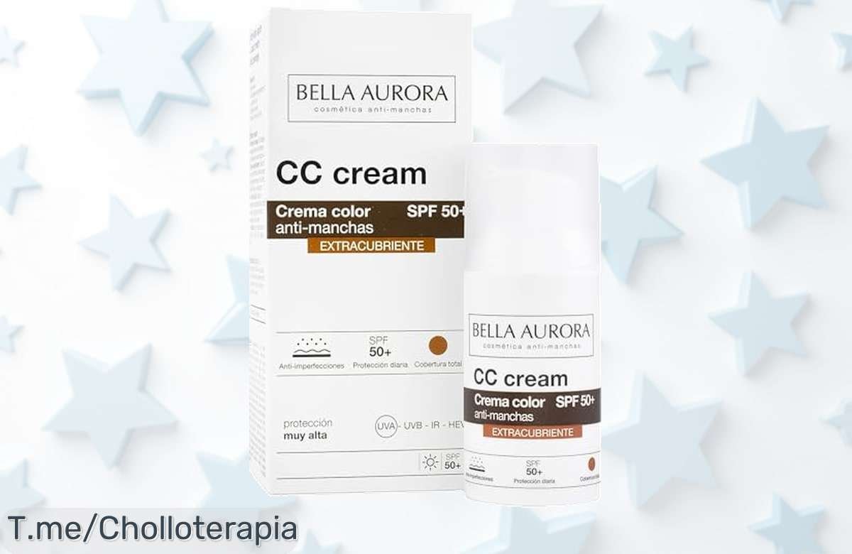 Descubre el super chollo del CC Cream Antimanchas SPF50+, cobertura perfecta y piel radiante en un solo paso. ¡No pierdas este ofertón limitado, actúa ya!