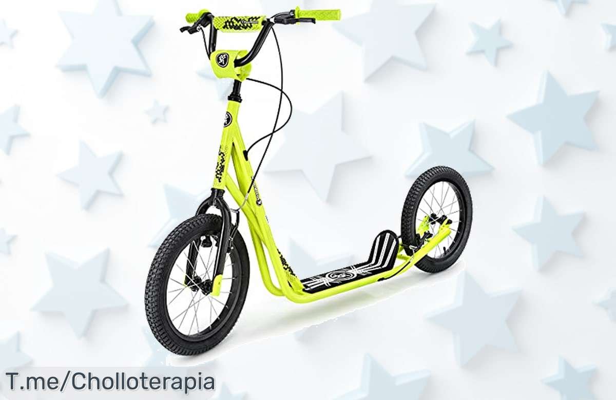 Descubre el super chollo del Patinete HyperMotion: ruedas hinchables y manillar ajustable para aventuras alucinantes. ¡Compra ahora antes de que se agote!