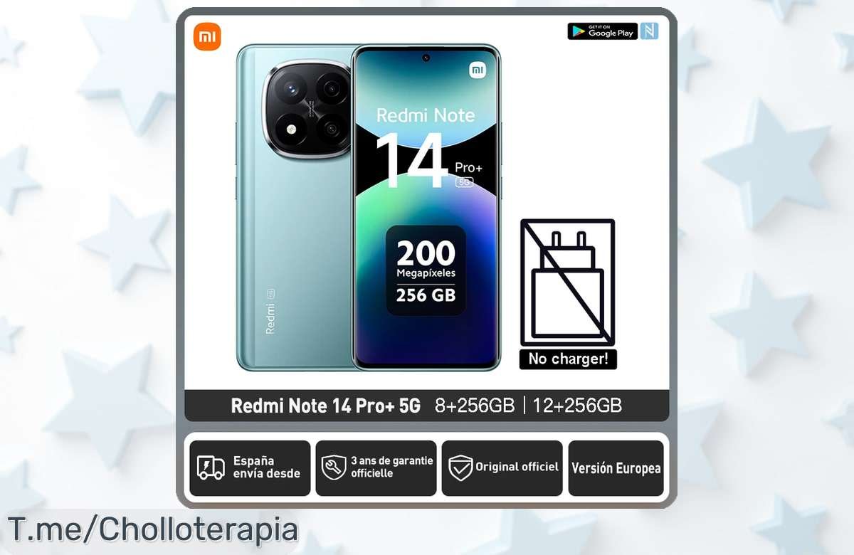 Descubre el super chollo del Redmi Note 14 Pro+ 5G con cámara de 200MP y carga rápida a un precio loco, pero apúrate, las unidades vuelan ¡No te quedes sin el tuyo!