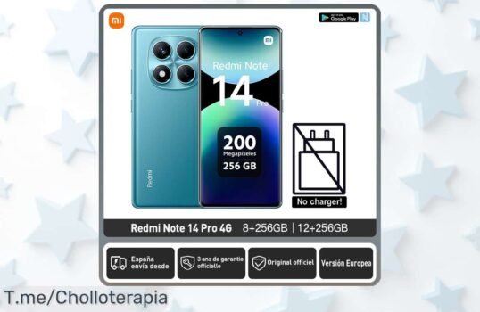 Descubre el super chollo del Xiaomi Redmi Note 14 Pro 4G con cámara de 200MP que transformará tus fotos y batería inagotable, ¡compra ya antes de que se agote!