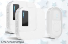 Descubre el timbre inalámbrico más cool del mercado: 300m de alcance, 55 melodías personalizables y fácil instalación en menos de un minuto ¡No te pierdas este super chollo!
