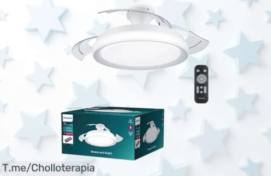 Descubre el ventilador Philips Bliss: luces LED ajustables y motor silencioso para disfrutar de aire fresco en cualquier estación ¡Oferta limitada, actúa ya y no te quedes sin el tuyo!