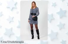 Descubre el vestido corto azul que todas desean y destaca con su diseño increíble; ¡aprovecha este ofertón limitado para ser la envidia de todos, haz clic ya!