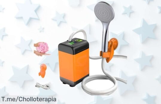 Descubre la Ducha Portátil que Te Da Agua Caliente en un Toque ¡Super Chollo con Batería de 6000 mAh! Aprovecha este Ofertón Único y Llévatela Antes Que Se Agote