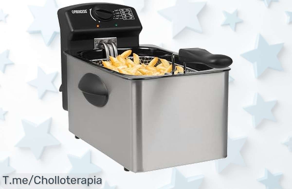 Descubre la Freidora Princess 4L, un chollo increíble para hacer patatas fritas perfectas en minutos y limpiar fácil. ¡Aprovecha esta oferta limitada ahora mismo!