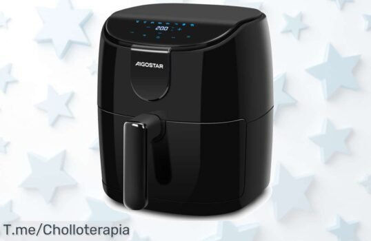 Descubre la Freidora de Aire AIGOSTAR: cocina rápido y saludable con 1500W, disfruta de un super chollo crujiente ¡No te quedes sin la tuya, oferta limitada!