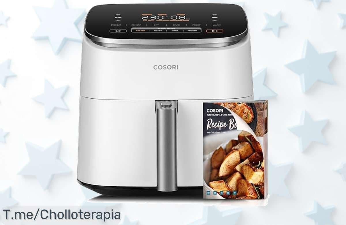 Descubre la Freidora de Aire COSORI Turbo Blaze y cocina 46% más rápido con este ofertón único. Aprovecha el super chollo antes que se agoten, ¡compra ya!