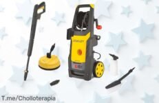 Descubre la Hidrolimpiadora Stanley SXPW24BX: Potencia de 170 bares y ocho accesorios para limpiar todo a un precio loco ¡No te quedes sin tu ofertón, compra ya!