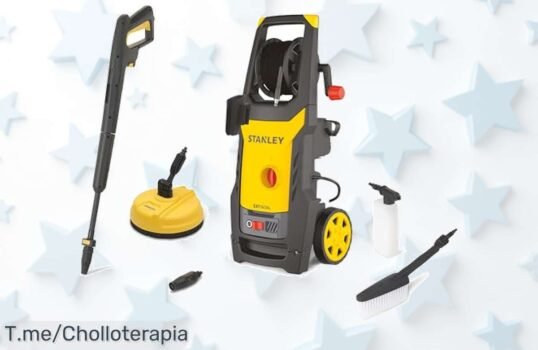 Descubre la Hidrolimpiadora Stanley SXPW24BX: Potencia de 170 bares y ocho accesorios para limpiar todo a un precio loco ¡No te quedes sin tu ofertón, compra ya!