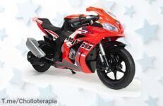 Descubre la Moto Eléctrica Racing Fighter, un super chollo con velocidad de 12 km-h y freno seguro que hará vibrar a tus peques ¡Aprovecha esta oferta limitada ahora!