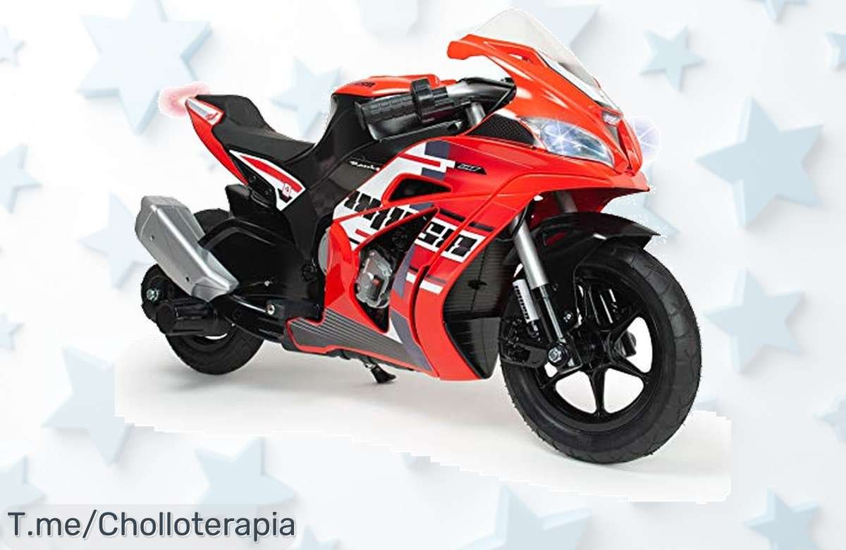 Descubre la Moto Eléctrica Racing Fighter, un super chollo con velocidad de 12 km/h y freno seguro que hará vibrar a tus peques. ¡Aprovecha esta oferta limitada ahora!