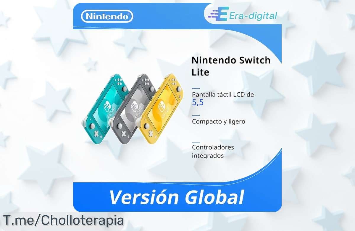 Descubre la Nintendo Switch Lite a un precio loco, portátil y divertida, ideal para jugar donde quieras. No esperes más, ¡las unidades vuelan y tú mereces la tuya!