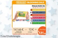 Descubre la Nintendo Switch Lite en Coral, el super chollo que te ofrece diversión al instante con su pantalla táctil ¡No dejes pasar esta oferta única y compra ya antes de que se agote!