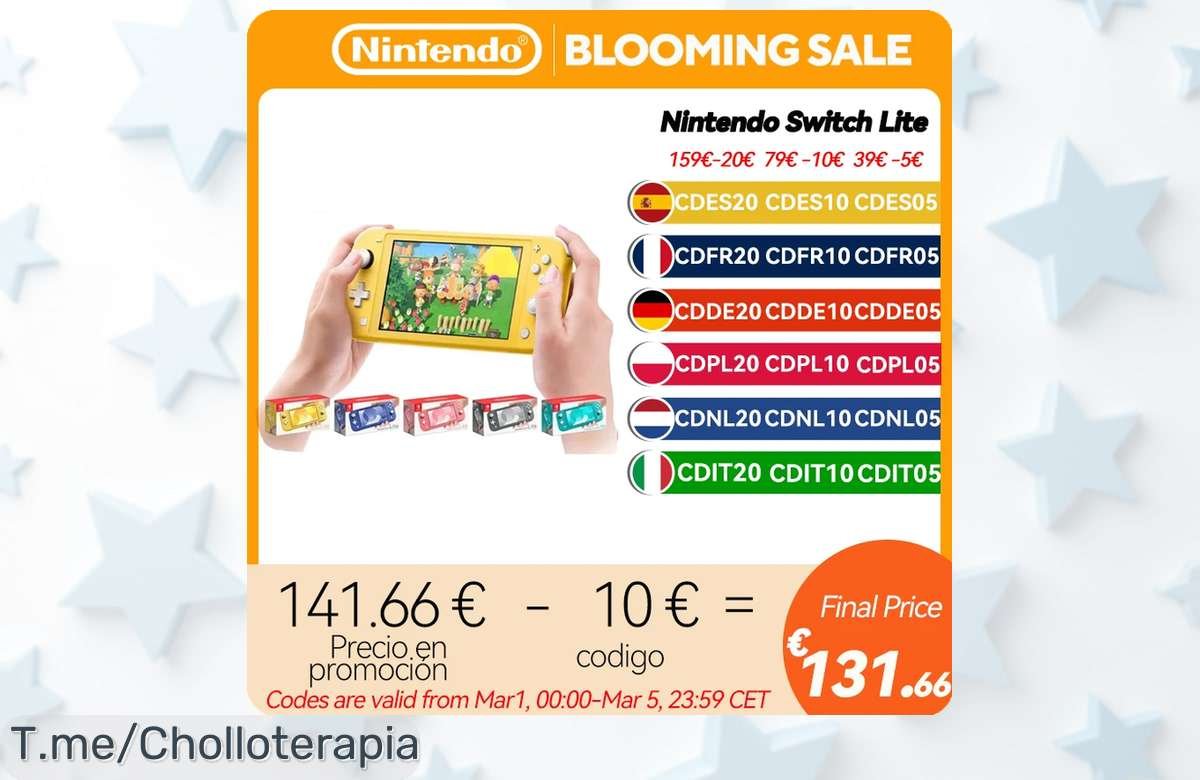 Descubre la Nintendo Switch Lite en Coral, el super chollo que te ofrece diversión al instante con su pantalla táctil. ¡No dejes pasar esta oferta única y compra ya antes de que se agote!