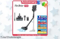 Descubre la Redkey F10, la aspiradora inalámbrica más potente del mercado con un descuentazo único; limpieza rápida y fácil a un precio nunca visto ¡compra ya antes de que se agote!