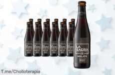 Descubre la Sagra Mulata, una cerveza Porter Ale con un sabor único que hará vibrar tus sentidos Aprovecha este ofertón por caja de 12 botellas antes de que se acabe, ¡compra ahora!