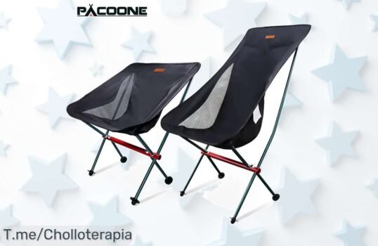 Descubre la Silla Plegable Pacoone, un super chollo para acampar y relajarte en la playa ¡Precio loco por tiempo limitado! No dejes pasar esta oportunidad única y compra ya