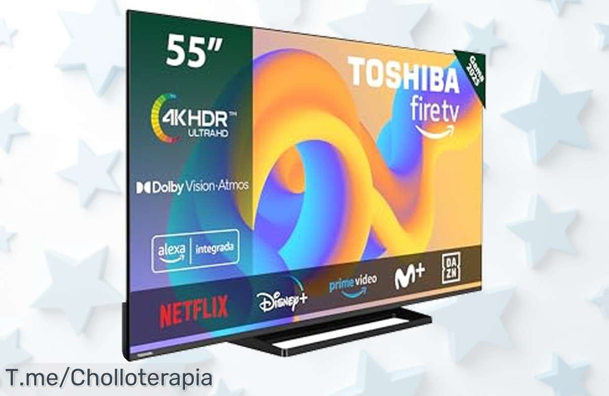 Descubre la Toshiba 55UF3F63DAE con resolución 4K UHD y sonido envolvente, un ofertón increíble que hará brillar tus noches de cine. ¡Compra ya antes de que se agote!