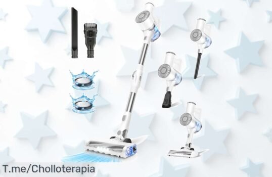 Descubre la aspiradora inalámbrica W400: potencia y ligereza nunca vistas, ¡tu hogar brillante sin esfuerzo! Aprovecha este super chollo antes de que se acabe