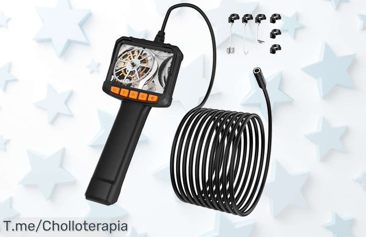 Descubre la cámara endoscópica con imagen HD y 8 luces LED, ¡aprovecha este súper chollo único! Usa el código de descuento antes que se agote, no te quedes sin la tuya.