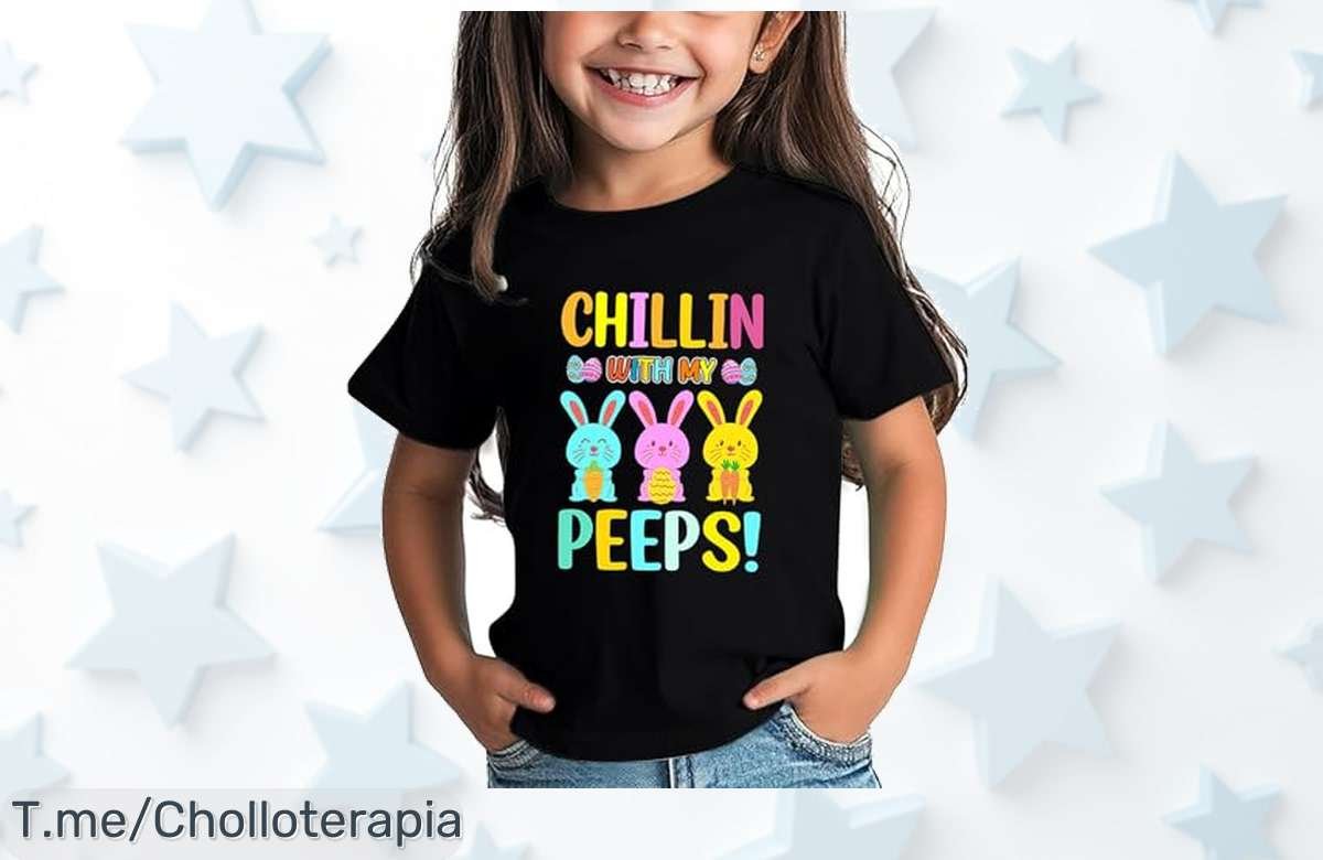 Descubre la camiseta de conejito más divertida del año a un precio loco y sorprende a tu niña; corre, que este ofertón se va volando ¡Aprovecha antes que desaparezca!