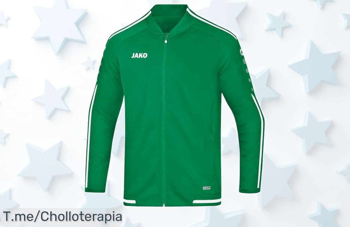 Descubre la chaqueta Jako Striker 2.0 en un precio loco, calidad insuperable y estilo único que arrasa. ¡Aprovecha este ofertón y compra ya antes de que se agote!