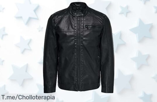 Descubre la chaqueta de cuero sintético más versátil del mercado, ¡un super chollo que transformará tu look! No te quedes sin ella antes de que se agote Actúa ya y renueva tu estilo