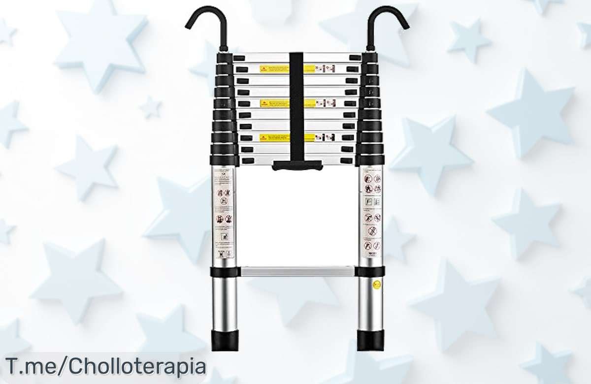 Descubre la escalera telescópica STANEW con 3,2m de resistencia brutal y versatilidad única. ¡Aprovecha este super chollo antes que se agote y transforma tu hogar ya!