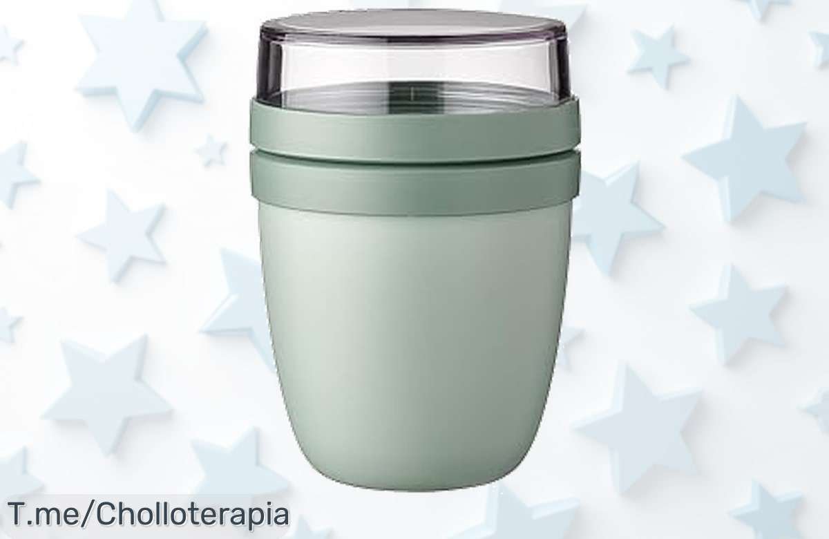 Descubre la fiambrera Ellipse Mini a precio loco: ¡mantén tu yogur y muesli frescos y separados en un super chollo! Oferta limitada, ¡no te quedes sin la tuya!