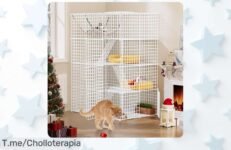 Descubre la jaula perfecta para tus gatos: 4 niveles de diversión y juegos Aprovecha este super chollo antes que se agote, ¡la oferta es limitada!