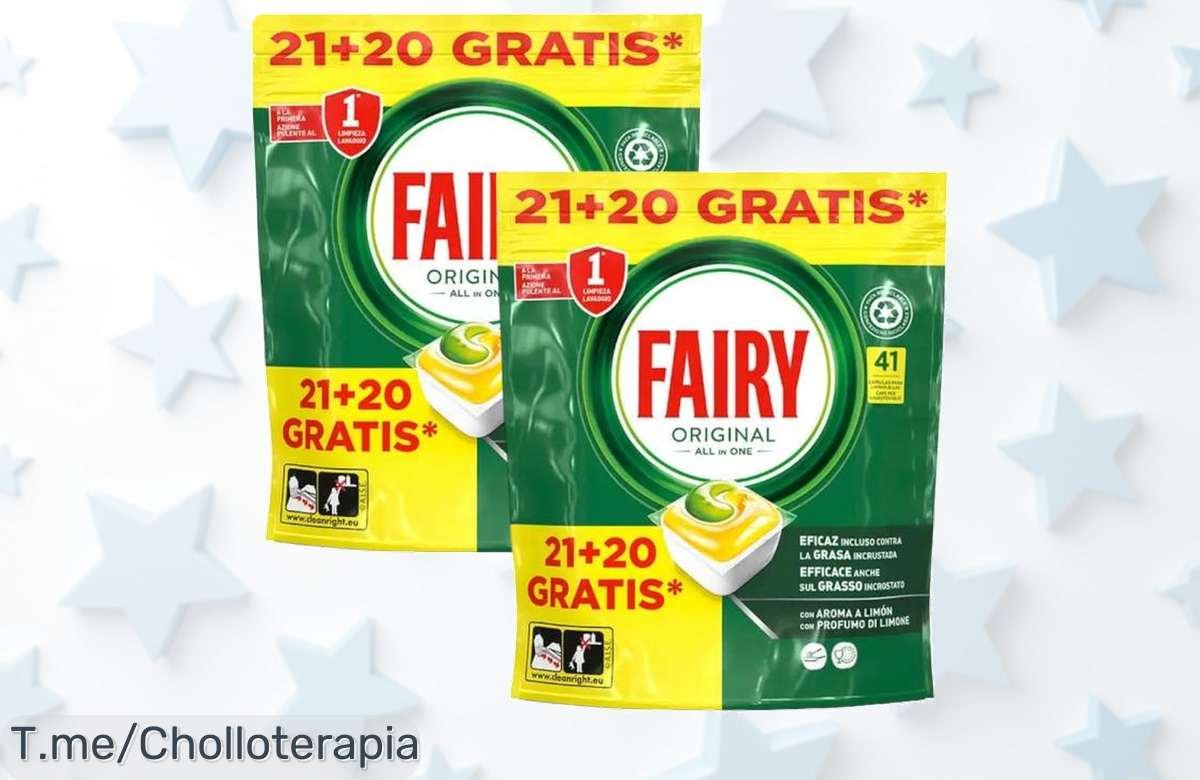 Descubre la limpieza imbatible y el aroma fresco con 82 cápsulas Fairy Original a un precio loco; ¡aprovecha este ofertón único antes de que desaparezca, haz tu pedido ya!
