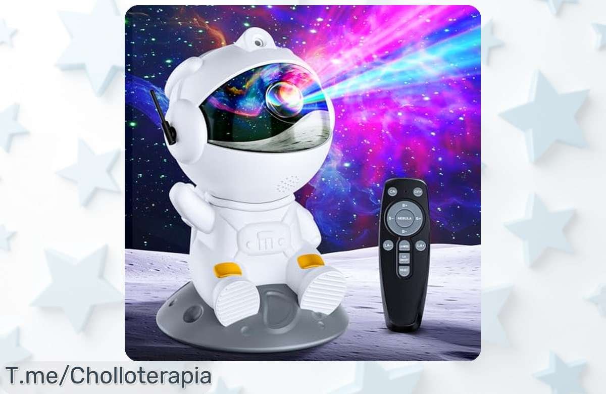 Descubre la magia de las estrellas en tu habitación con el proyector Galaxia Astronauta, ¡ofertón único! Control remoto y 8 modos para noches inolvidables. ¡Consíguelo ya antes que se agote!