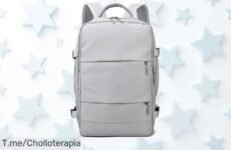 Descubre la mochila de viaje para mujer que lo tiene todo, resistente al agua y con gran capacidad; ¡aprovecha este chollazo antes de que se acabe!