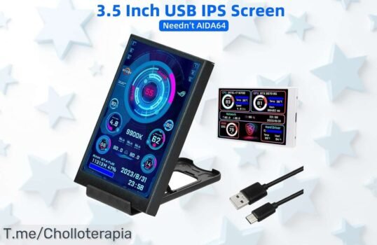 Descubre la pantalla secundaria IPS de 3,5 que transformará tu PC con un ofertón único y nunca visto, ¡compra ya antes de que se acaben las unidades!