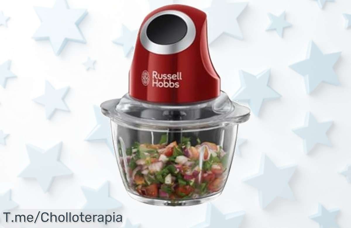 Descubre la picadora Russell Hobbs a un precio loco: 200 W de pura potencia y cuchilla de acero inoxidable. ¡Cocina fácil y rápido! No te pierdas este ofertón, hazla tuya ya antes que se acabe.