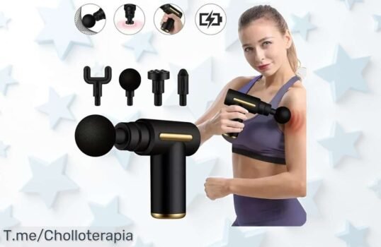 Descubre la pistola de masaje ligera que todo el mundo adora, ¡alivio inmediato para tus músculos en un ofertón único! Actúa ya y disfruta de este super chollo antes de que se acabe