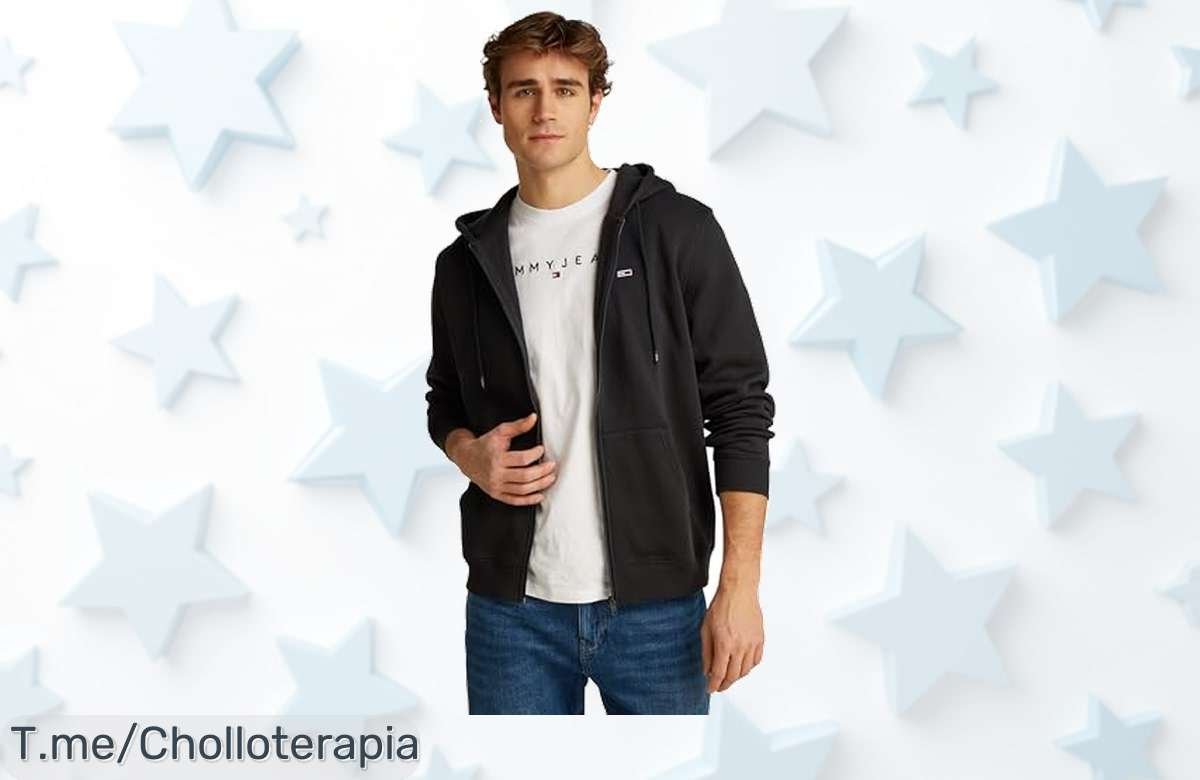 Descubre la sudadera Tommy Jeans que todos desean: diseño icónico y super chollo para brillar en cualquier ocasión. Aprovecha este ofertón antes de quedarte sin ella.