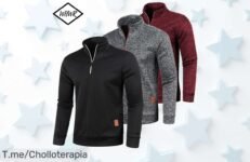 Descubre la sudadera de cuello alto más genial y cómoda del mercado ¡Oferta limitada! No te quedes sin este super chollo, compra ahora y brilla en tu estilo diario