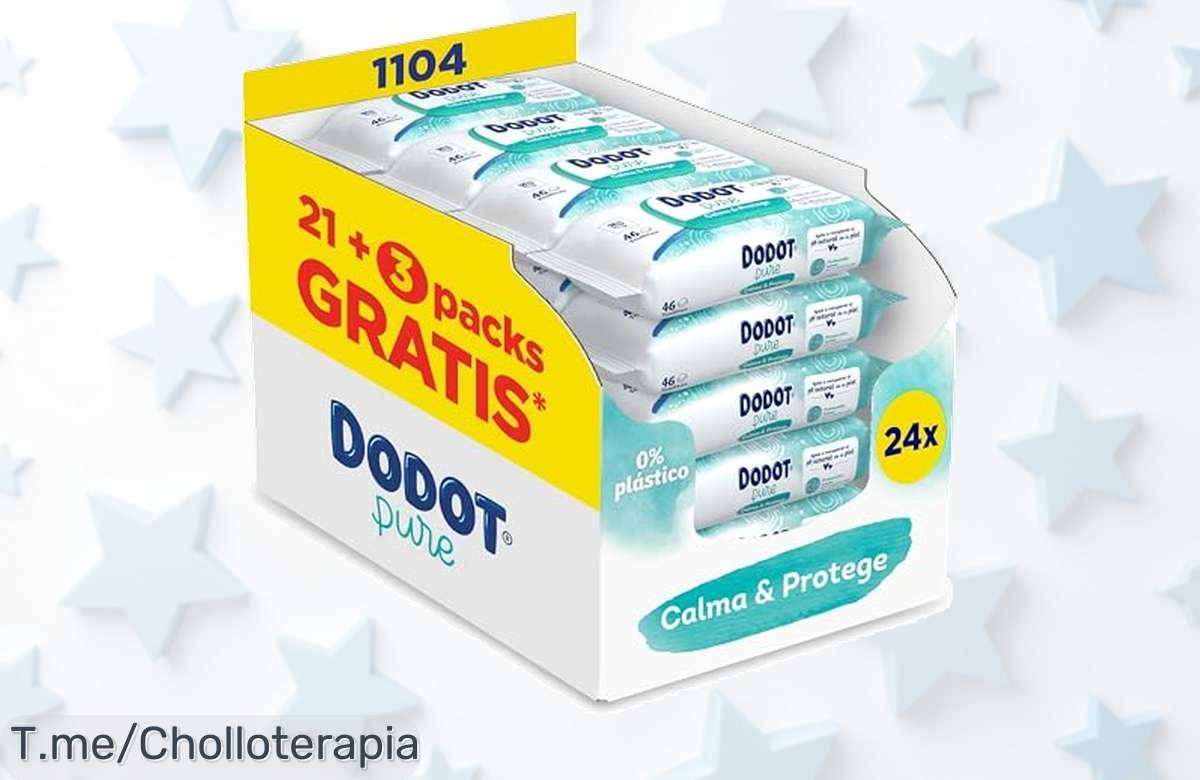 Descubre las toallitas Dodot Pure Calma & Protege con 1104 unidades a un precio loco, suavidad y frescura para tu bebé. ¡Compra ahora antes de que se agote esta oferta brutal!
