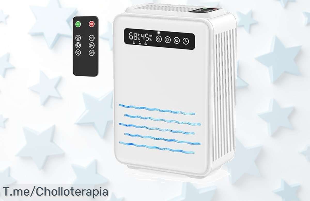Deshumidificador con control remoto a precio loco, tanque de 2.8 L y apagado automático para tu tranquilidad. ¡Aprovecha este ofertón antes que se acabe!