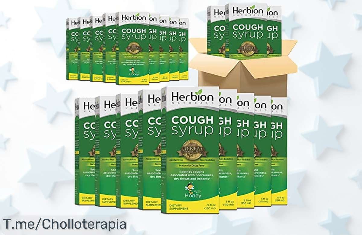 ¡Despedida a la tos con el super chollo del jarabe Herbion Naturals! 24 botellas deliciosas para calmar tu garganta. ¡Apresúrate, oferta limitada que no volverá!