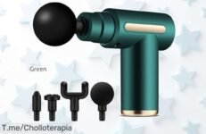 Dile adiós al dolor con la mini pistola de masaje a precio loco y disfruta del alivio muscular instantáneo ¡No te pierdas este ofertón limitado, compra ya!